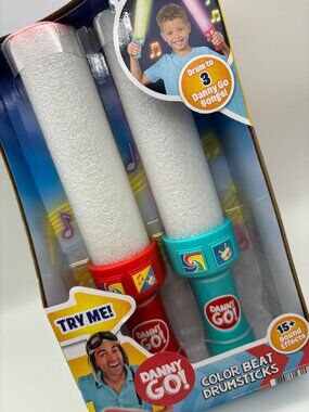 Danny Go! Color Beat Light-Up Musical Drumsticks, Kids Toy with Lights & Sound